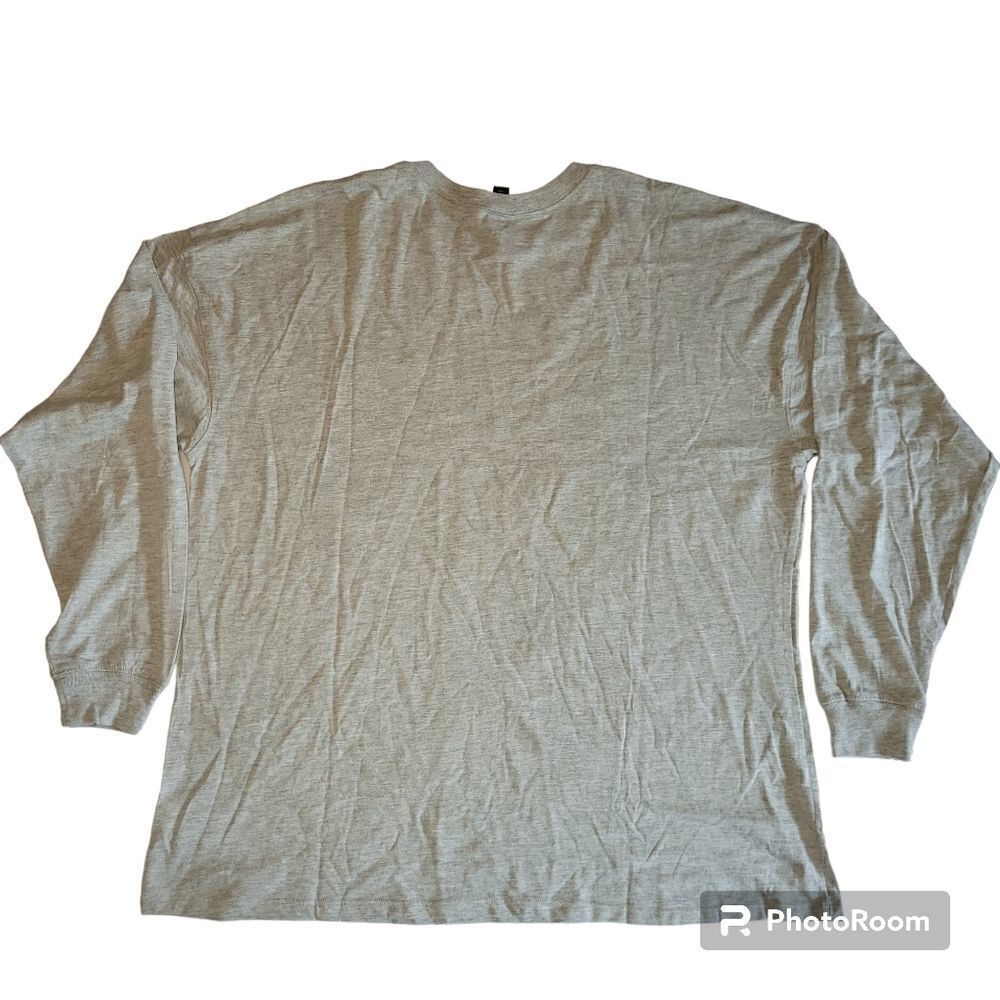 ADULT Unisex Chicago Long Sleeve Oversized T-Shirt Wild Fable Heather Gray - Picture 3 of 6